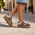 RadianceStride Brown Sneakers — Ignite Your Style with Unmatched Comfort and Subtle Glamour - Souliia