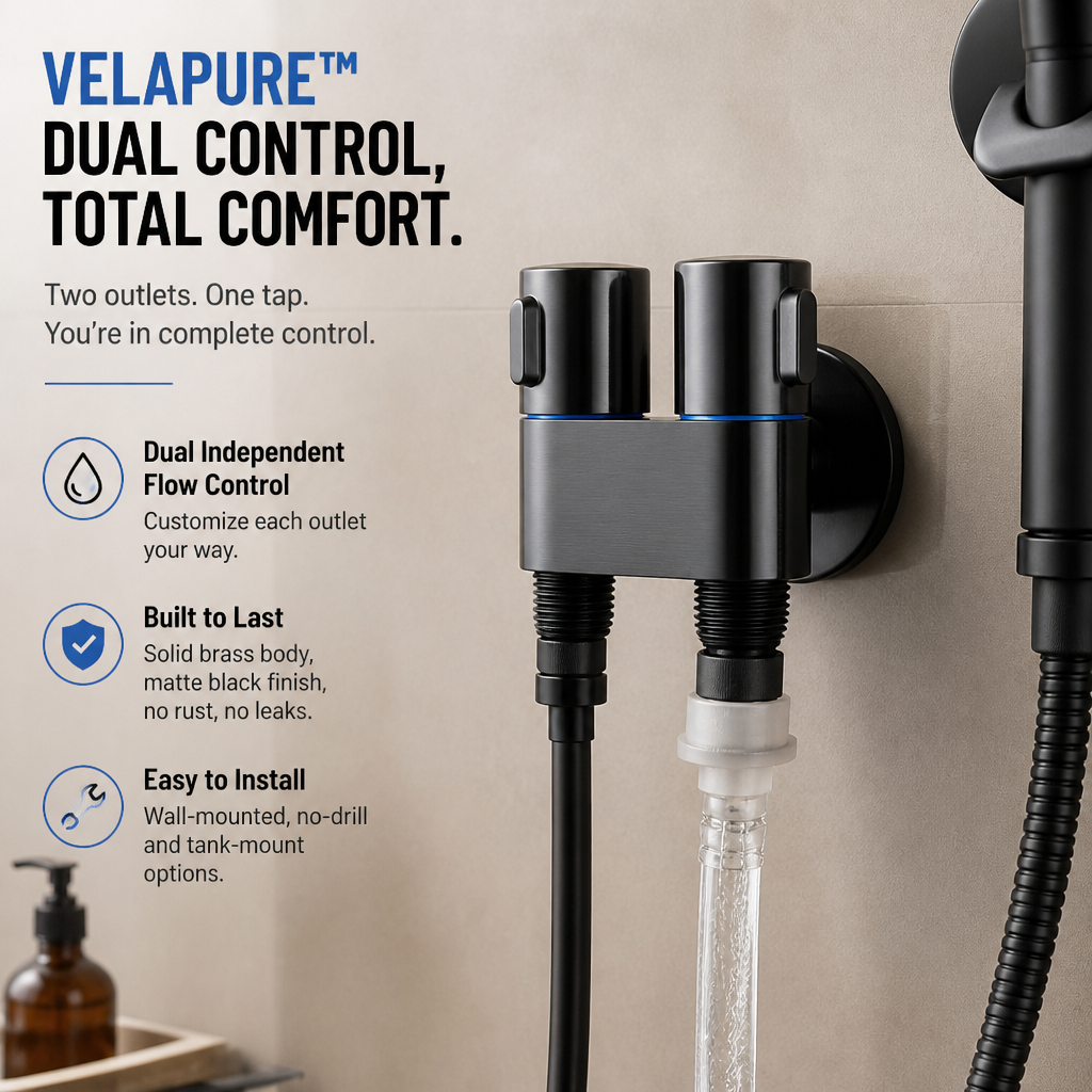 VelaPure — Run Two Water Outlets From One Tap, Leak-Free and Clutter-Free - Souliia