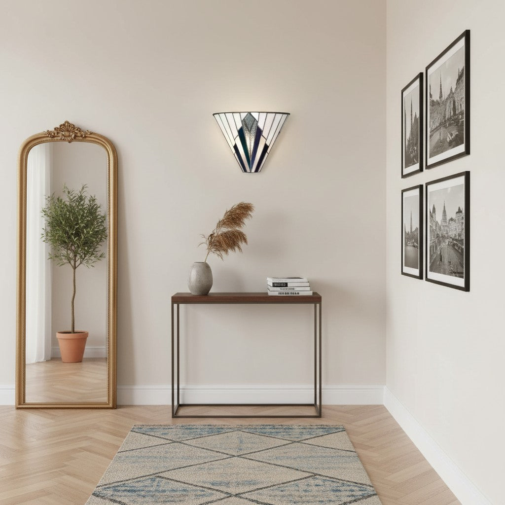 TiffStar Wandleuchte – Vintage Buntglas für Flure und Schlafzimmer | Souliia