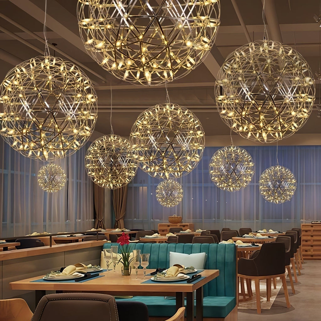 Silver Spark Ball Pendant Light | Souliia