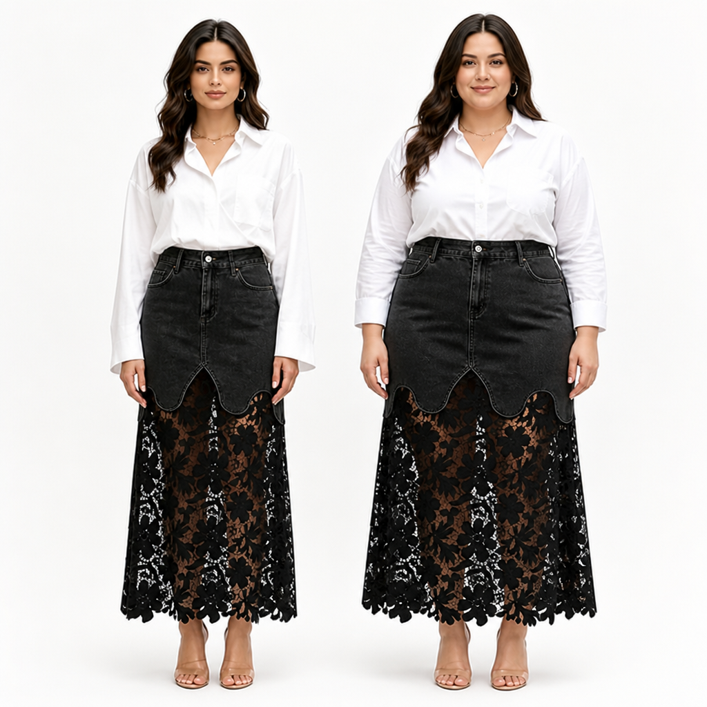 VelaLace Denim Skirt — Unleash Your Confidence with Comfort and Allure - Souliia