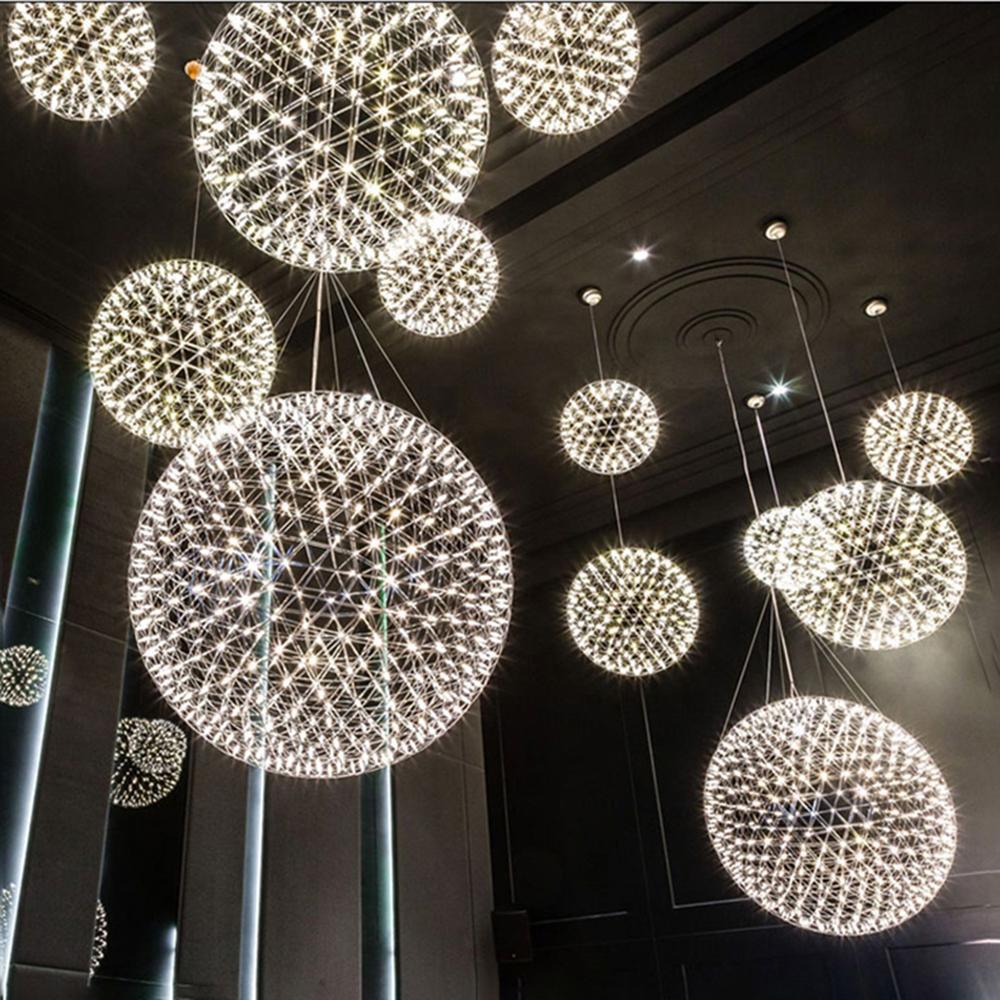 Silver Spark Ball Pendant Light | Souliia