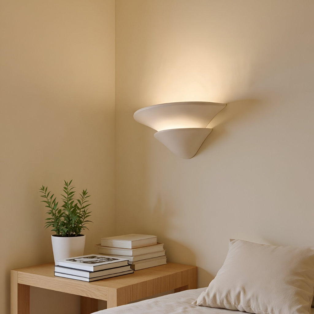 Shellora Wabi-Sabi Plaster Wall Light | Souliia