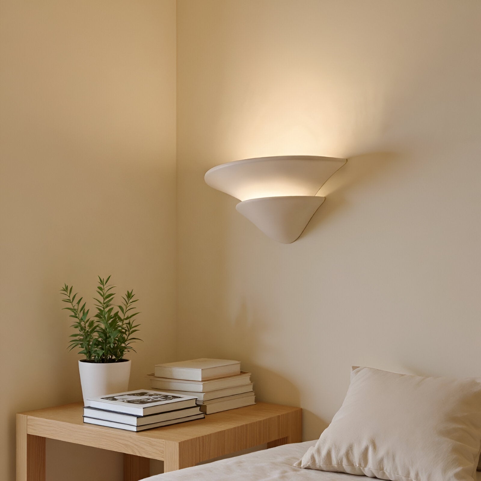 Shellora Wabi-Sabi Plaster Wall Light | Souliia