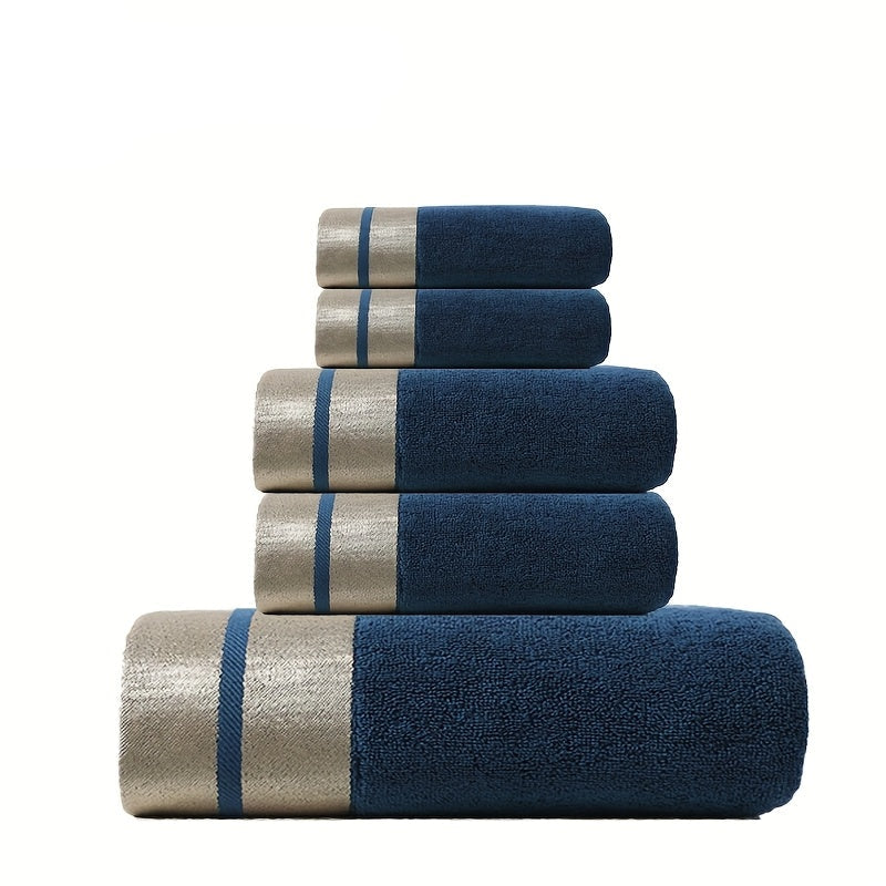Goldenweave 5-Piece Plush 100% Cotton Towel Set