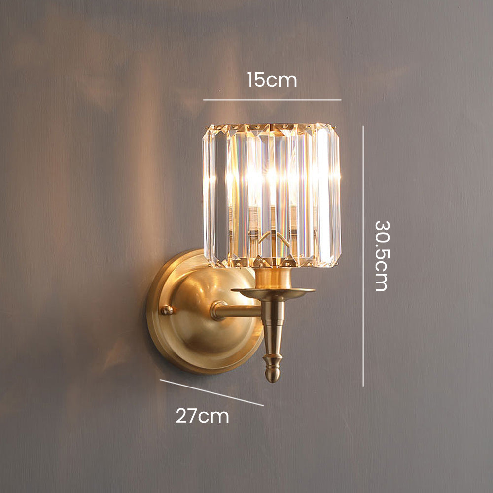 Lustrielle funkelnde Kristall-Wandlampe im Vintage-Stil – luxuriöse Wandleuchte für Flur & Esszimmer | Souliia