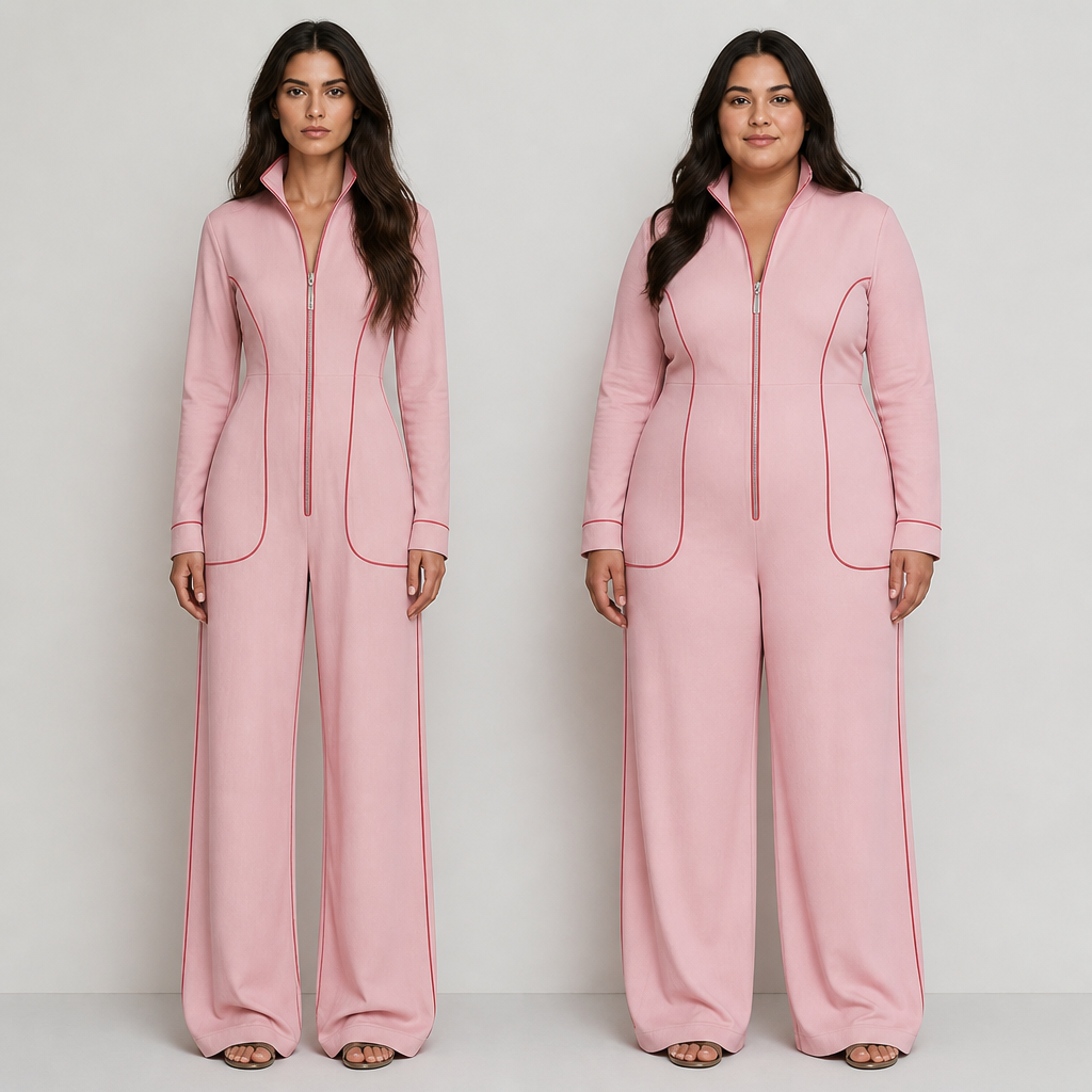 Velozia – Waist-Sculpting Wide-Leg Denim Jumpsuit with Zip Front - Souliia