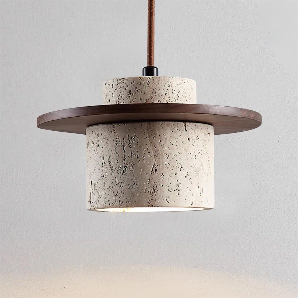 Retro Wabi Sabi Textured Travertine Wall Lamp M01 | Souliia