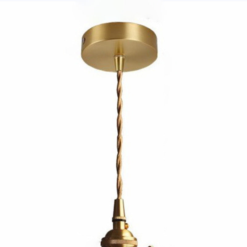 Traditionelle Vintage Quadrat Rechteck Wellen-Glas Eisen 1-Flammige Pendelleuchte für Wohnzimmer | Souliia