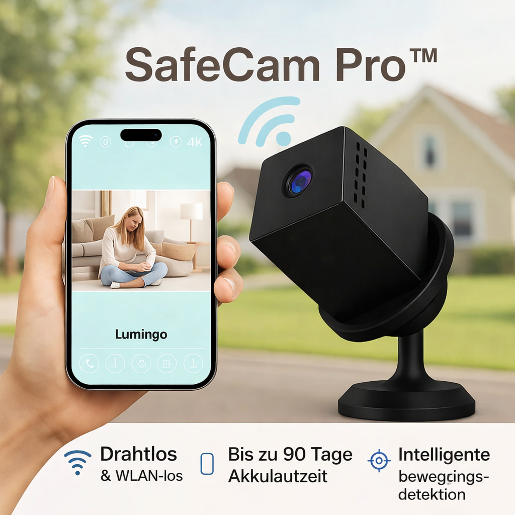 Security Camera | Ultra HD 4K Night Vision with Infrared | Battery Operated | SafeCam Pro - Souliia