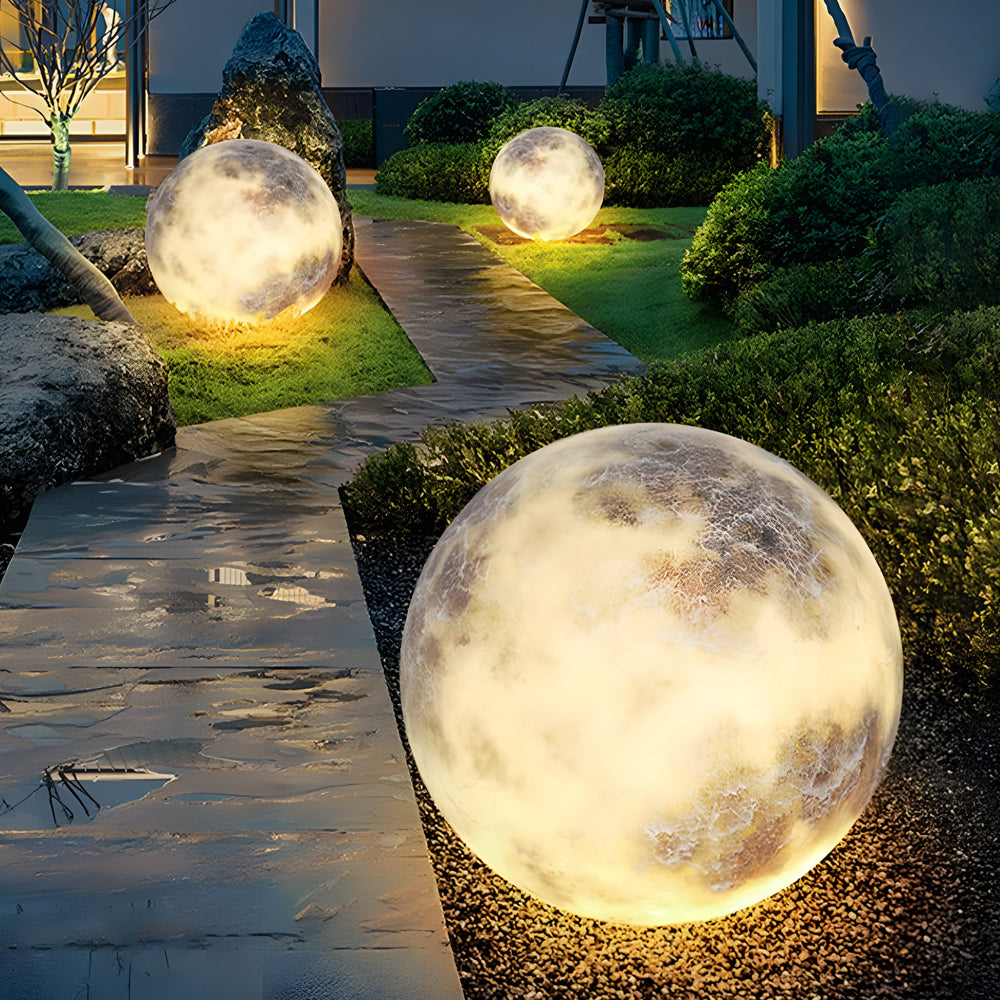 Lampada a globo Moon Garden - Lampada moderna impermeabile per paesaggi esterni | Souliia