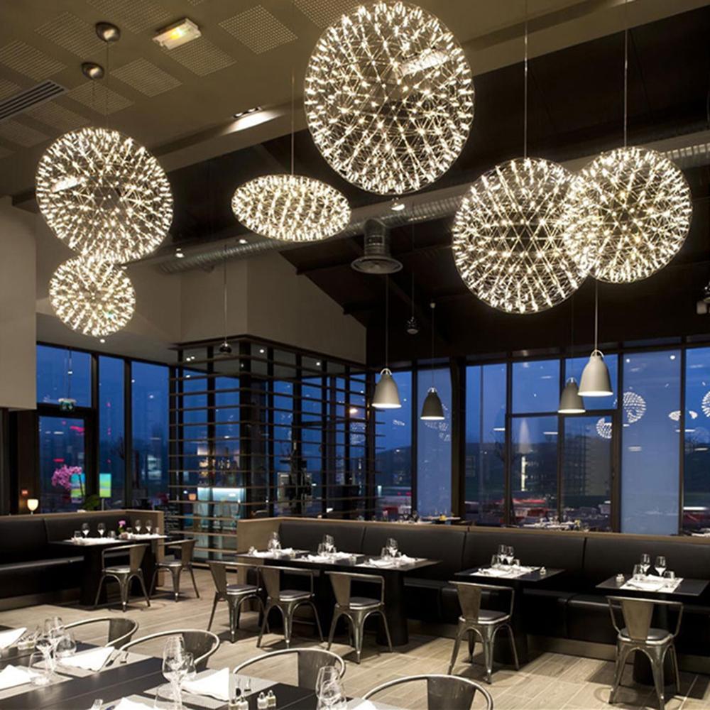 Silver Spark Ball Pendant Light | Souliia