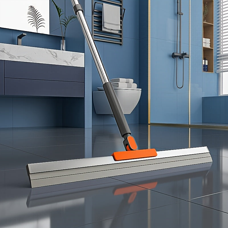 Aquamop All-Surface Scraper Broom — Streak-Free Water, Dust, and Debris Remover