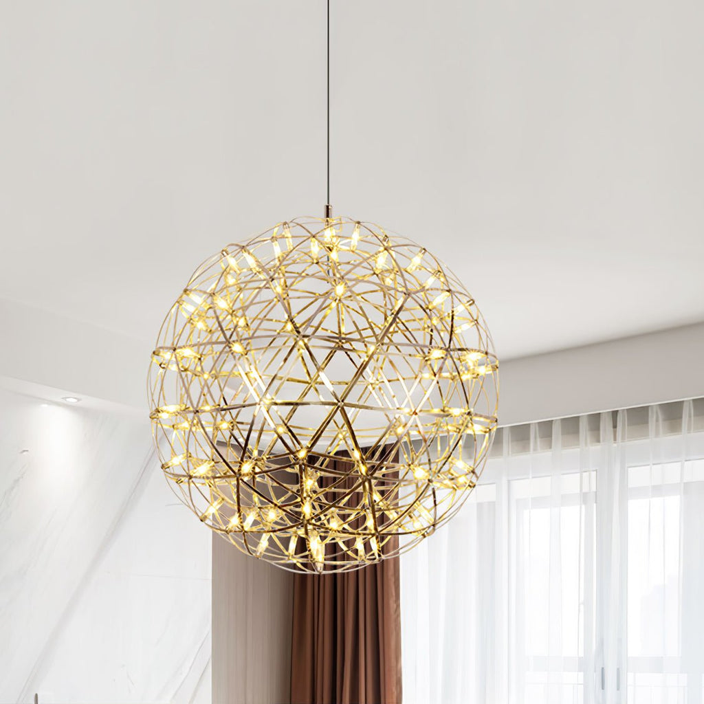 Silver Spark Ball Pendant Light | Souliia