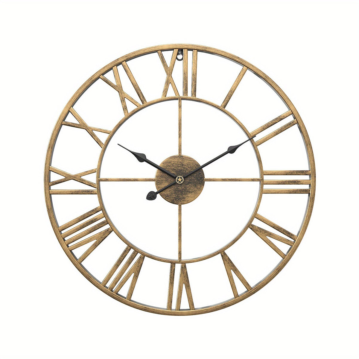 Serenetime Classic Round Wall Clock — Metal Frame, 30cm Diameter, Silent Sweep