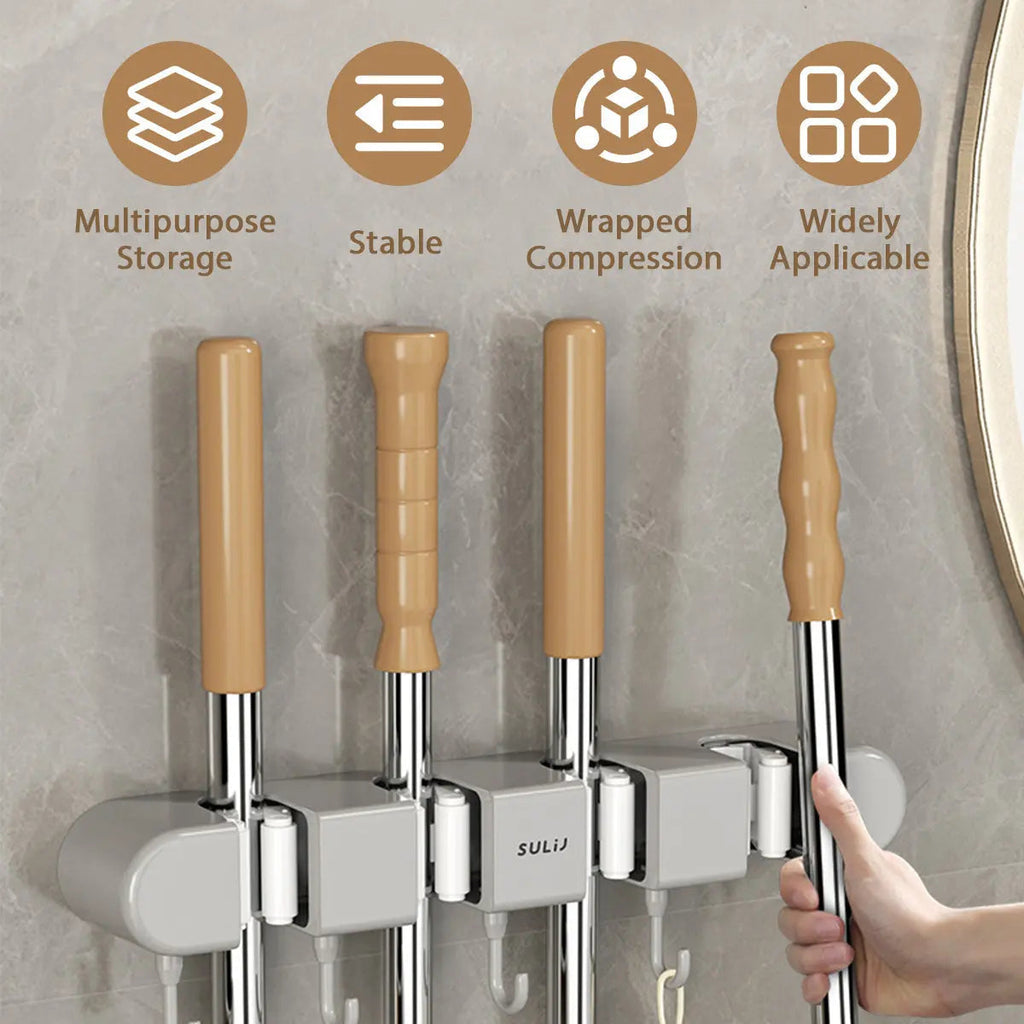 Wall Mount for Brooms, Mops & Tools - Souliia