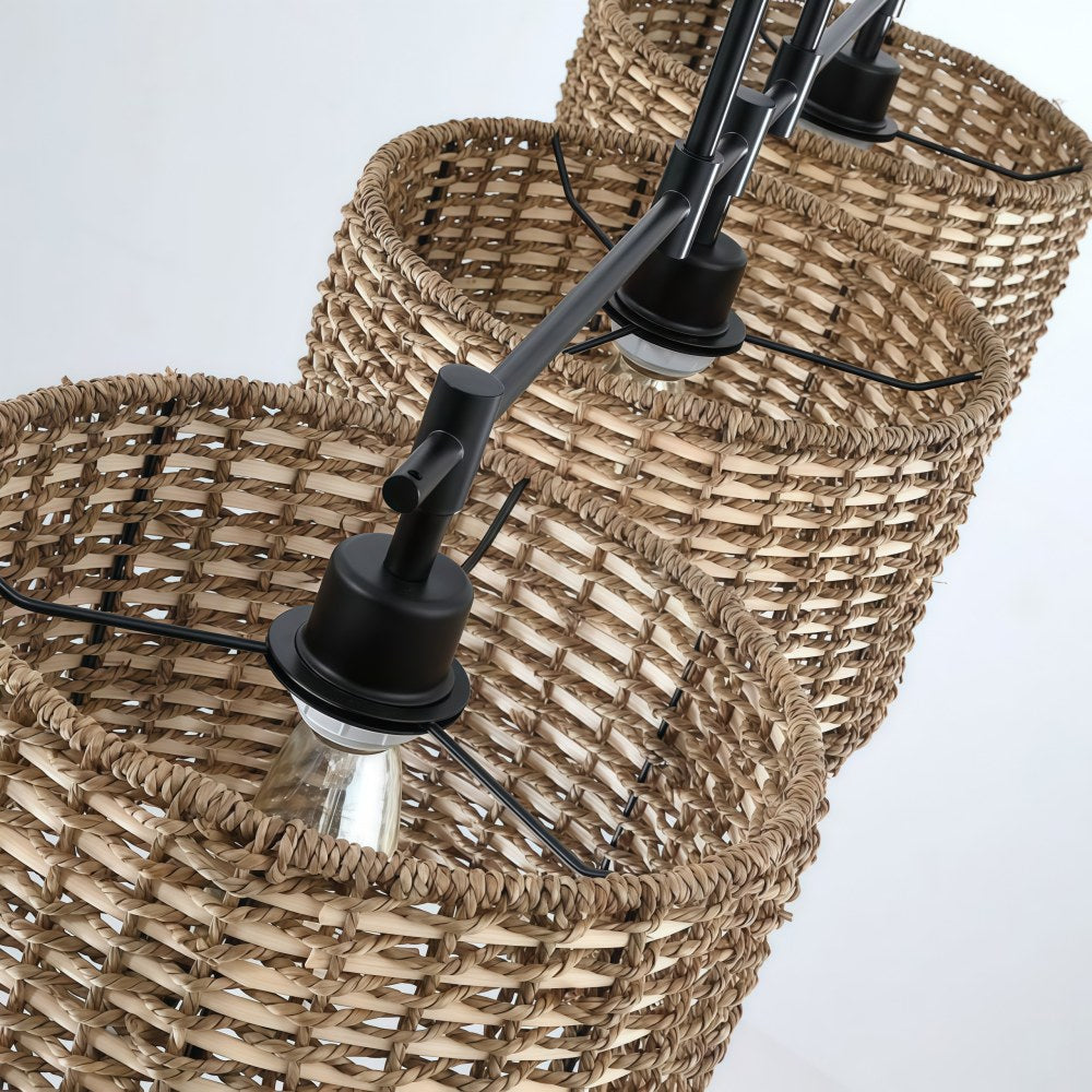 Ravelo Rustic Drum Pendant Light with Sculptural Metal Design for Dining and Living Spaces | Souliia