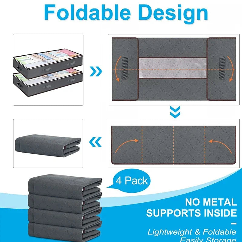 Under-Bed Storage Bag - Quickly Create More Space and Organized Storage - Souliia