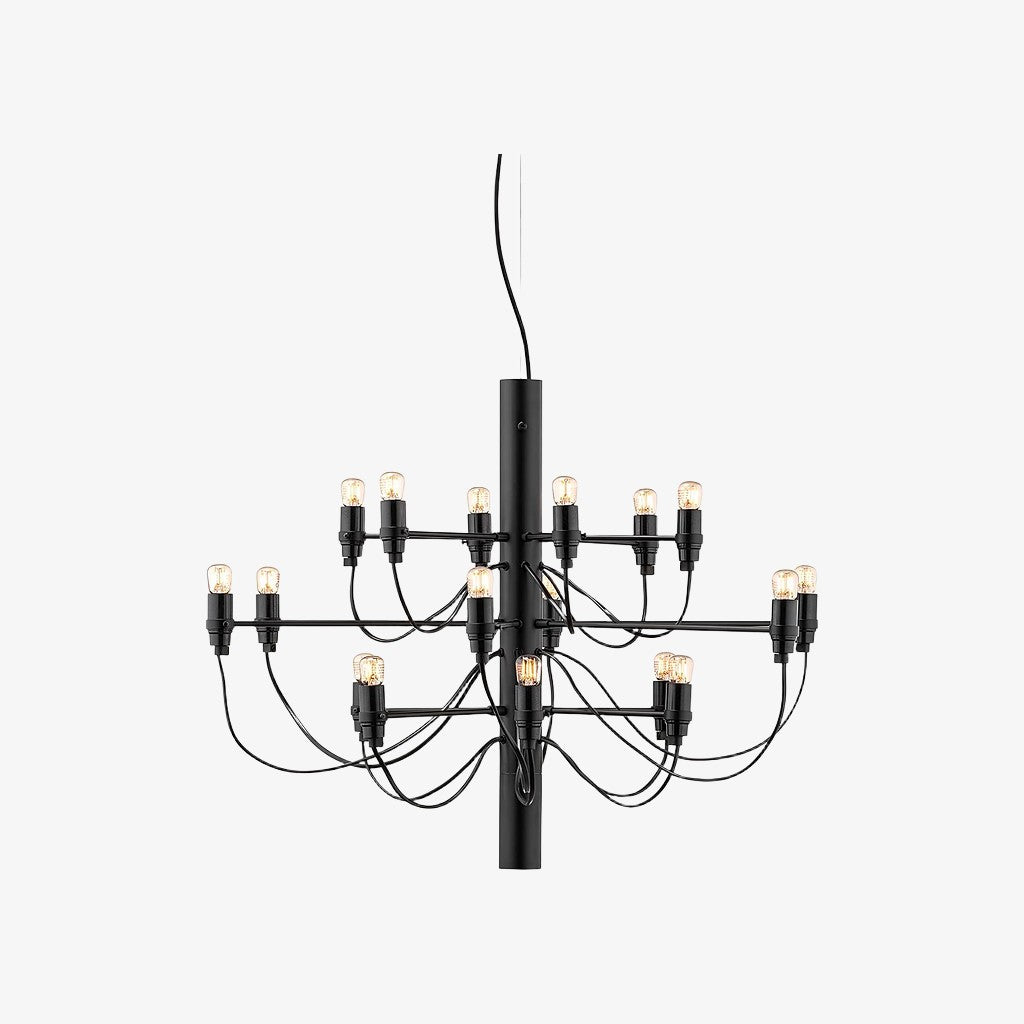 Tendrila zeitgenössischer Mehrfach-Licht-Kronleuchter - Industrie-inspiriertes Design Metallaufhängung für Lounges N01 | Souliia