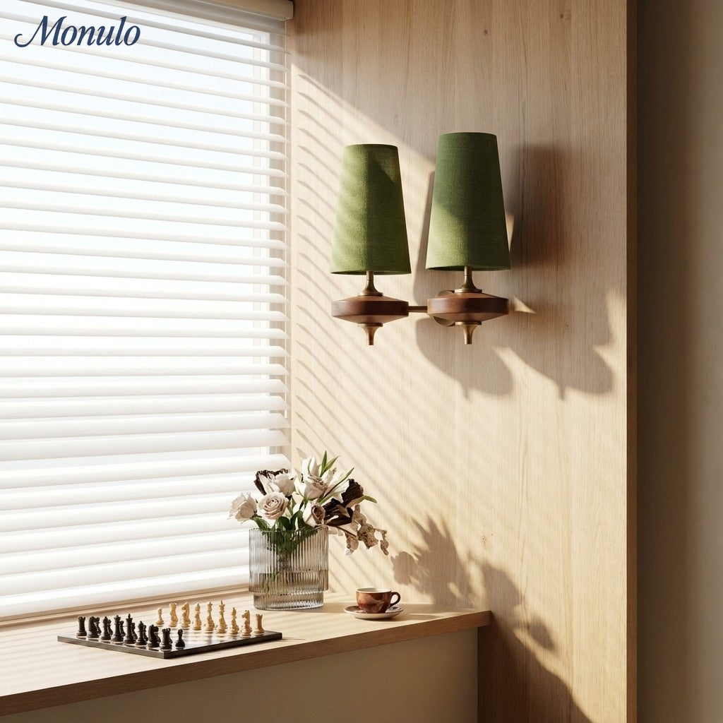 Rowan Retro Fabric Shade Wall Sconce – Classic Fabric Lighting For Bedroom | Souliia