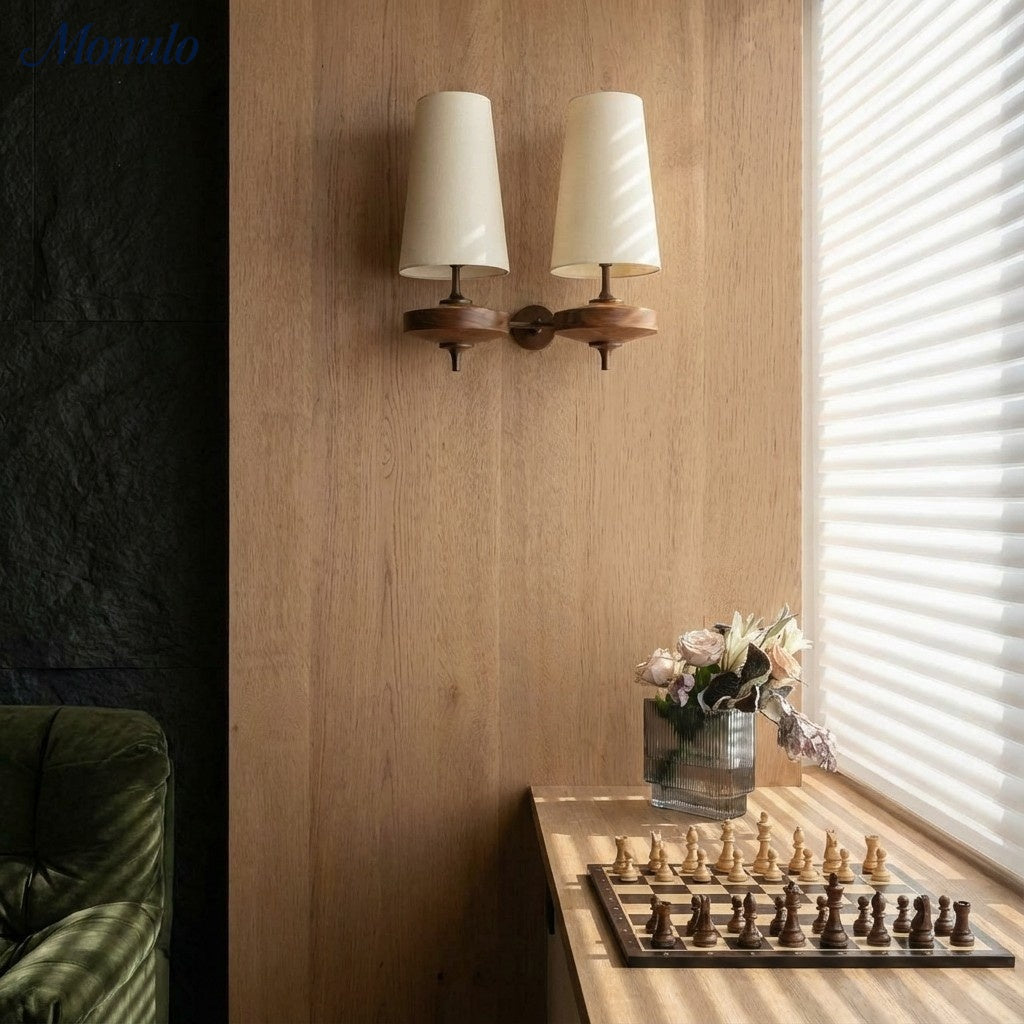 Rowan Retro Fabric Shade Wall Sconce – Classic Fabric Lighting For Bedroom | Souliia