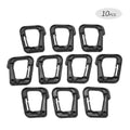 Set of 10 Locking D-Ring Clips for Molle Webbing - Souliia