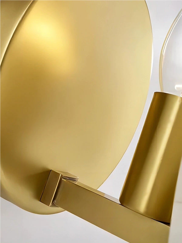 Stylish Contemporary Circular Crom Alabaster Wall Lamp | Souliia