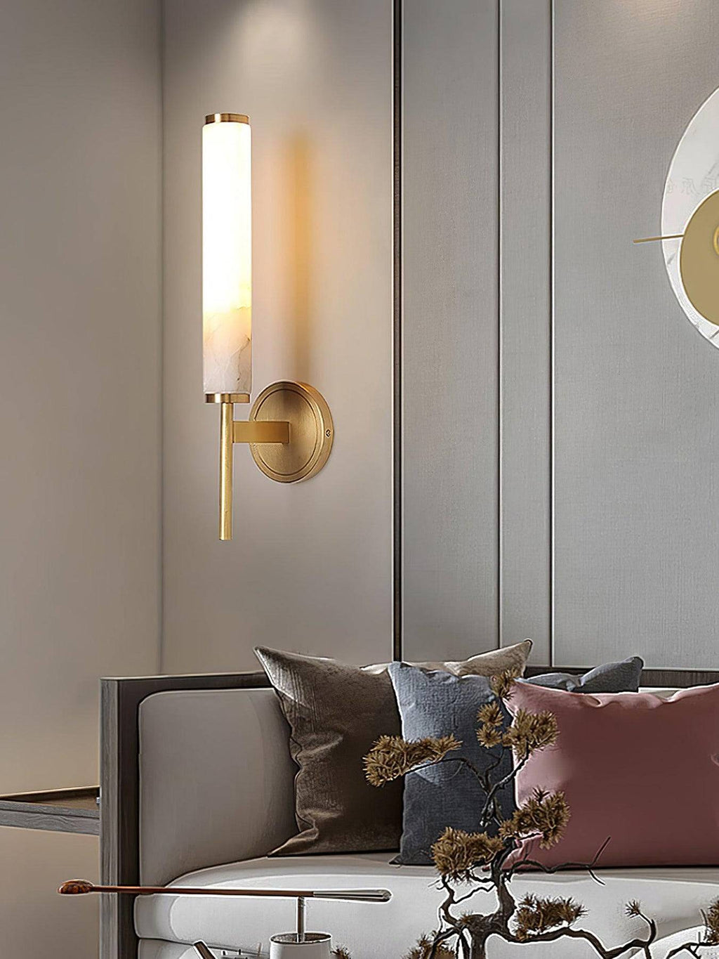 Scandinavian Minimalist Marble Wall Sconce | Souliia