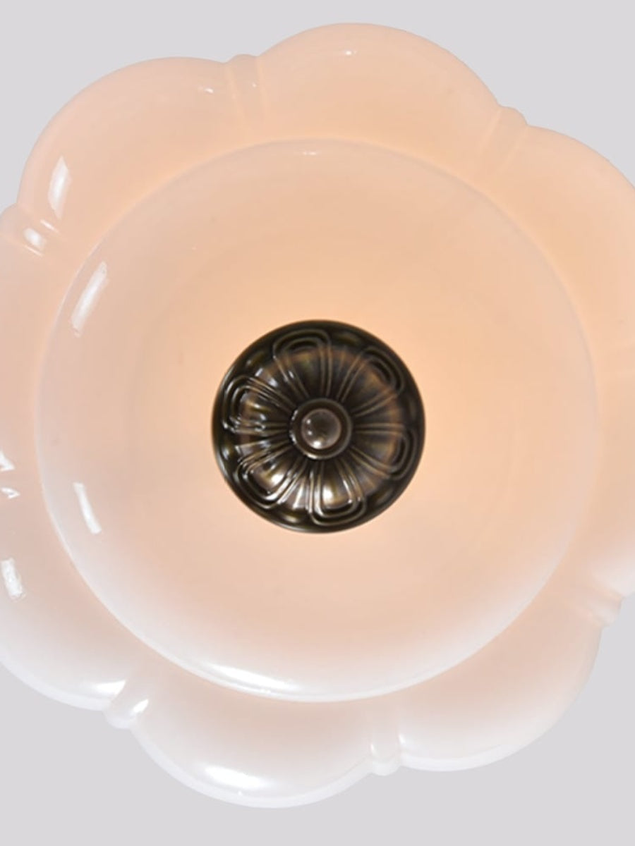 Retro Milk Semi Flush Mount Eloise Ceiling Light | Souliia
