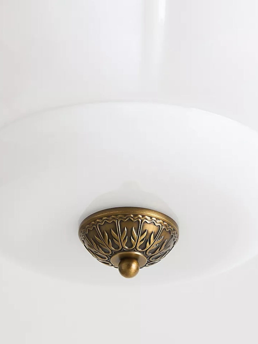 Retro Milk Semi Flush Mount Eloise Ceiling Light | Souliia