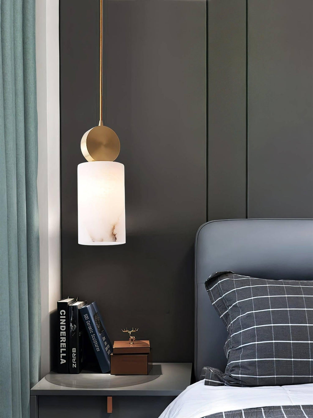 Scandinavian Creative Marble Pendant Light For Bedroom | Souliia