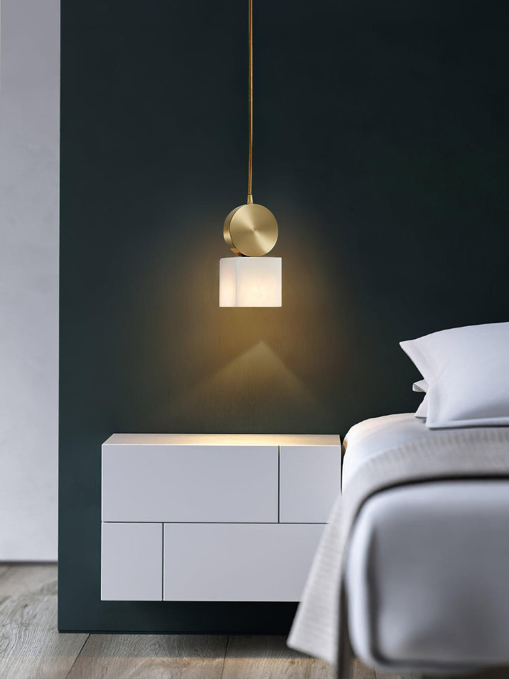 Scandinavian Creative Marble Pendant Light For Bedroom | Souliia