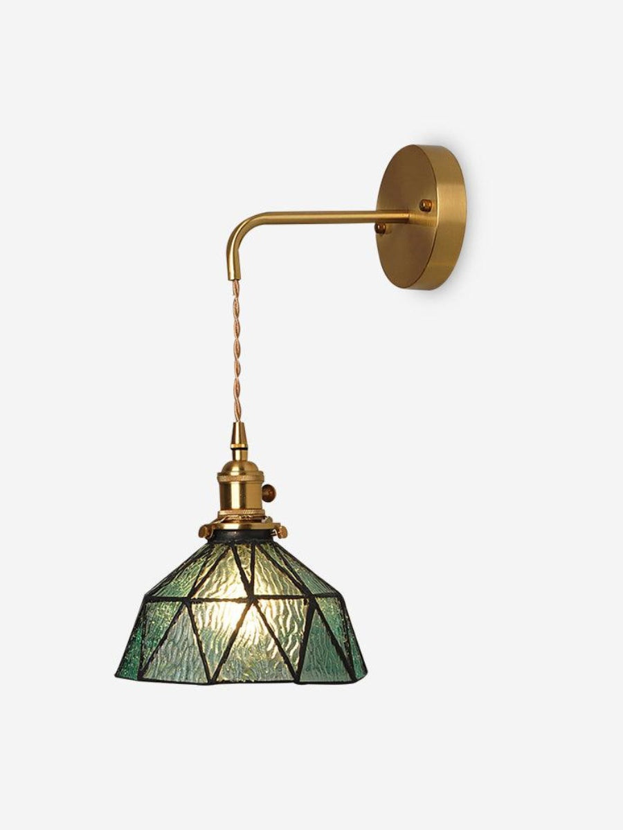 Retro Pastoral Geometric Pattern Wall Lamp | Souliia