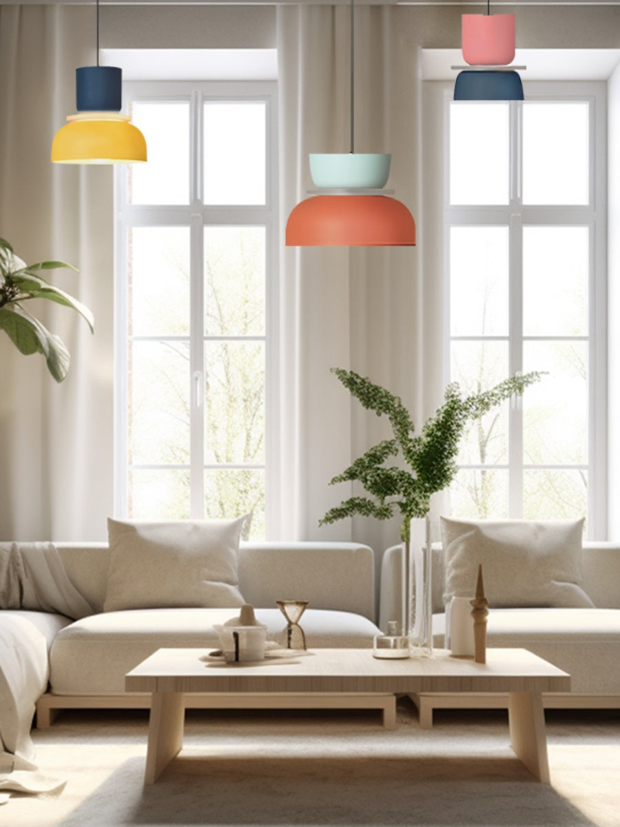 Macaron Acryl Bunte Schalenform Pendelleuchte | Souliia