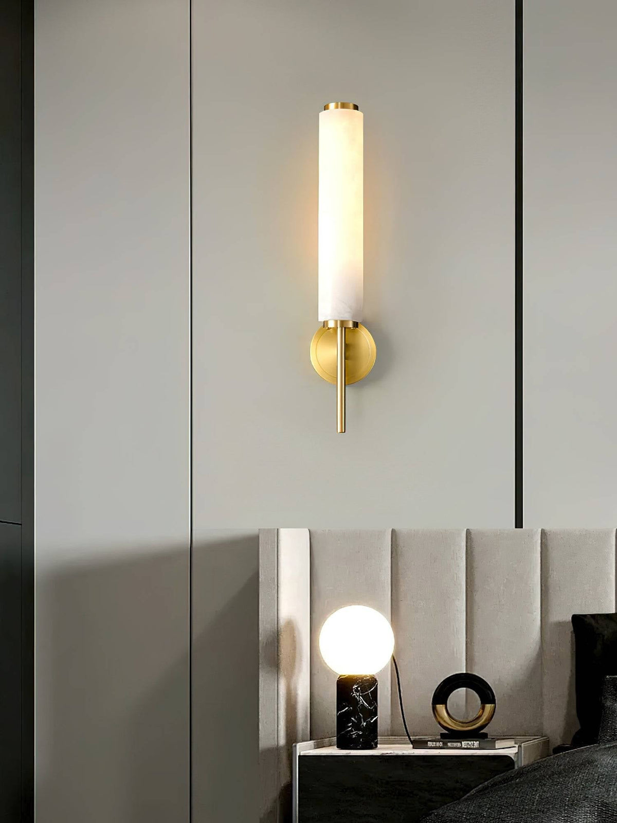 Scandinavian Minimalist Marble Wall Sconce | Souliia
