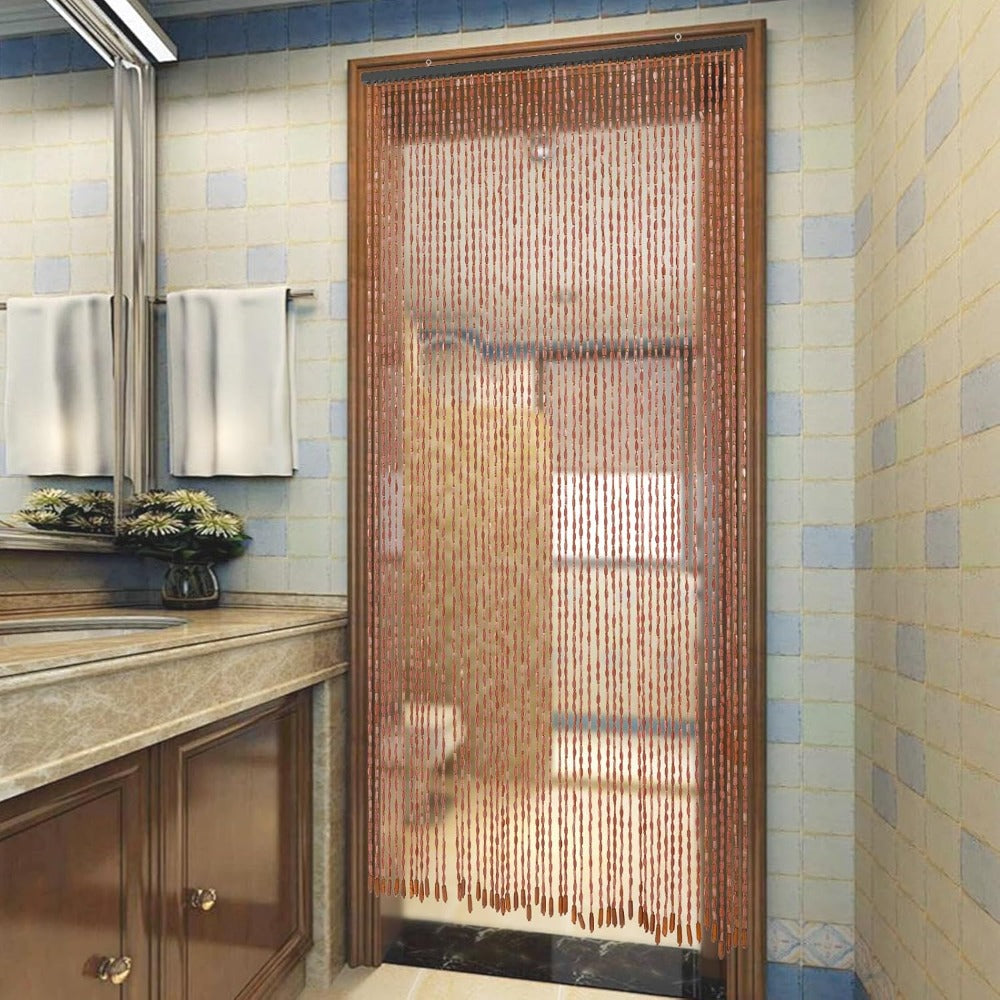 Pearl Bamboo Bead Curtain — Lightweight Natural Bead Divider
