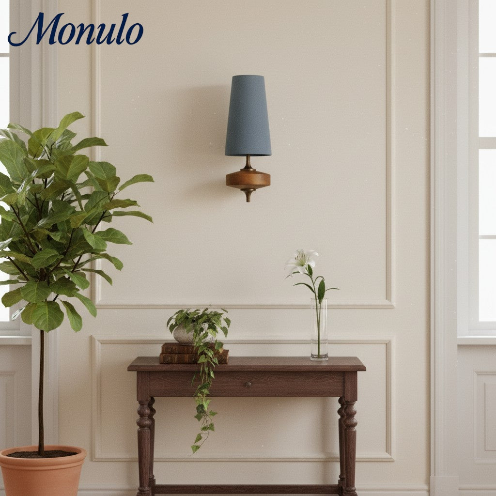 Rowan Retro Fabric Shade Wall Sconce – Classic Fabric Lighting For Bedroom | Souliia