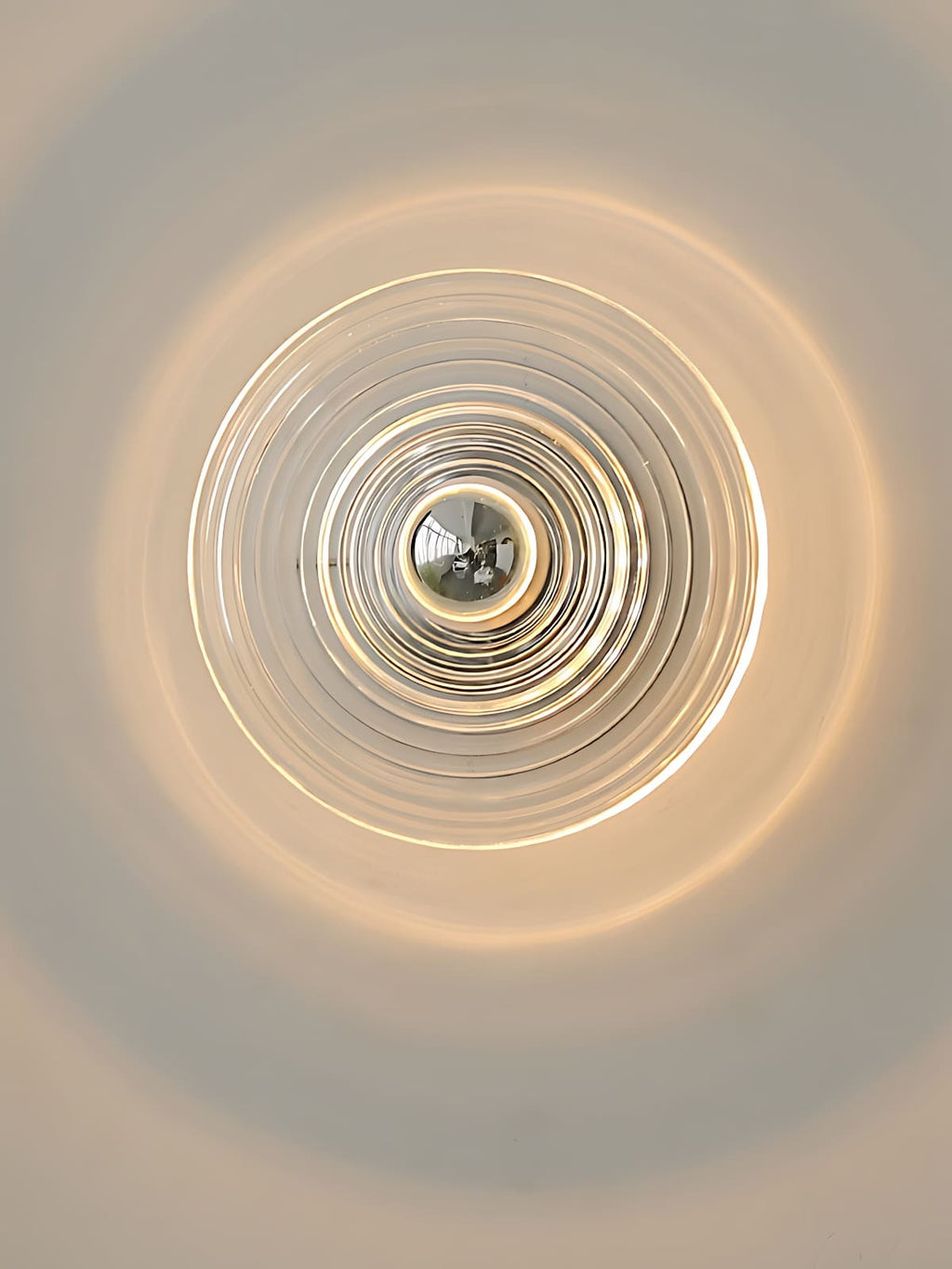 Ribbed Glass Sconce – Modern Disc Wall Light for Bedroom | Souliia