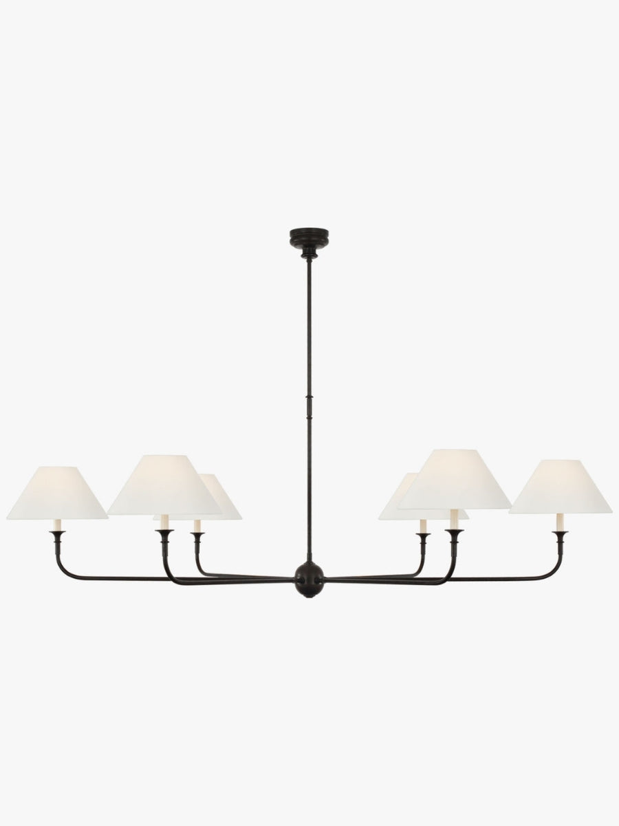 Sleek Chandelier Featuring Layered Linear Silhouette | Souliia