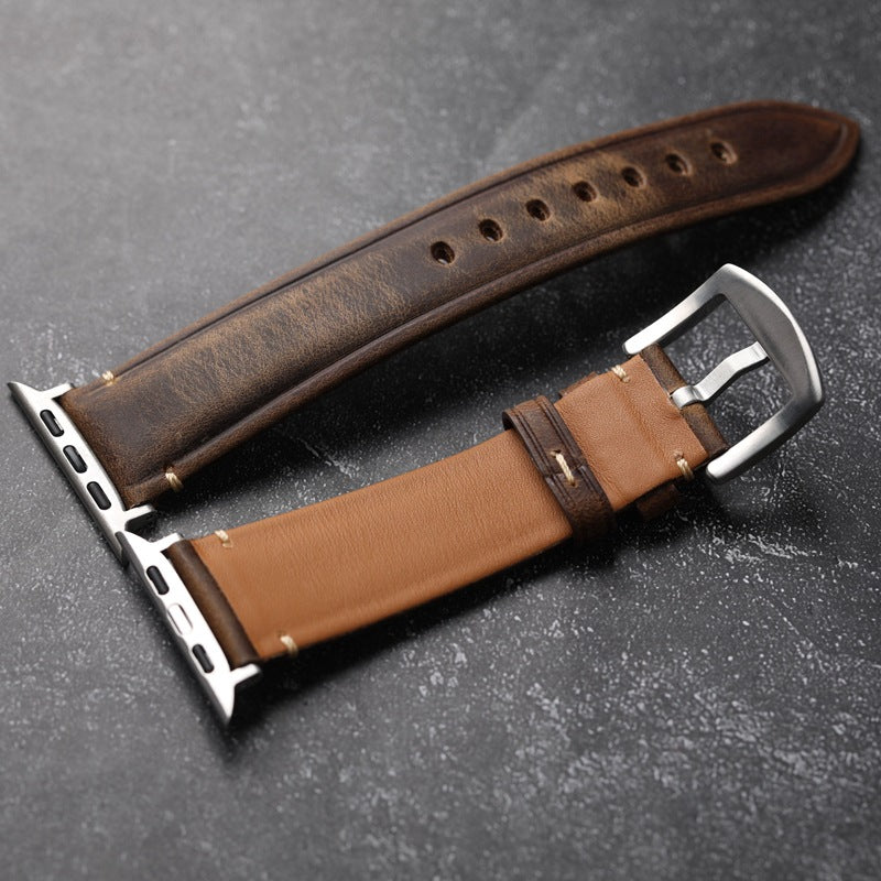 Luna Apple Watch Leather Strap — Handmade in Italy