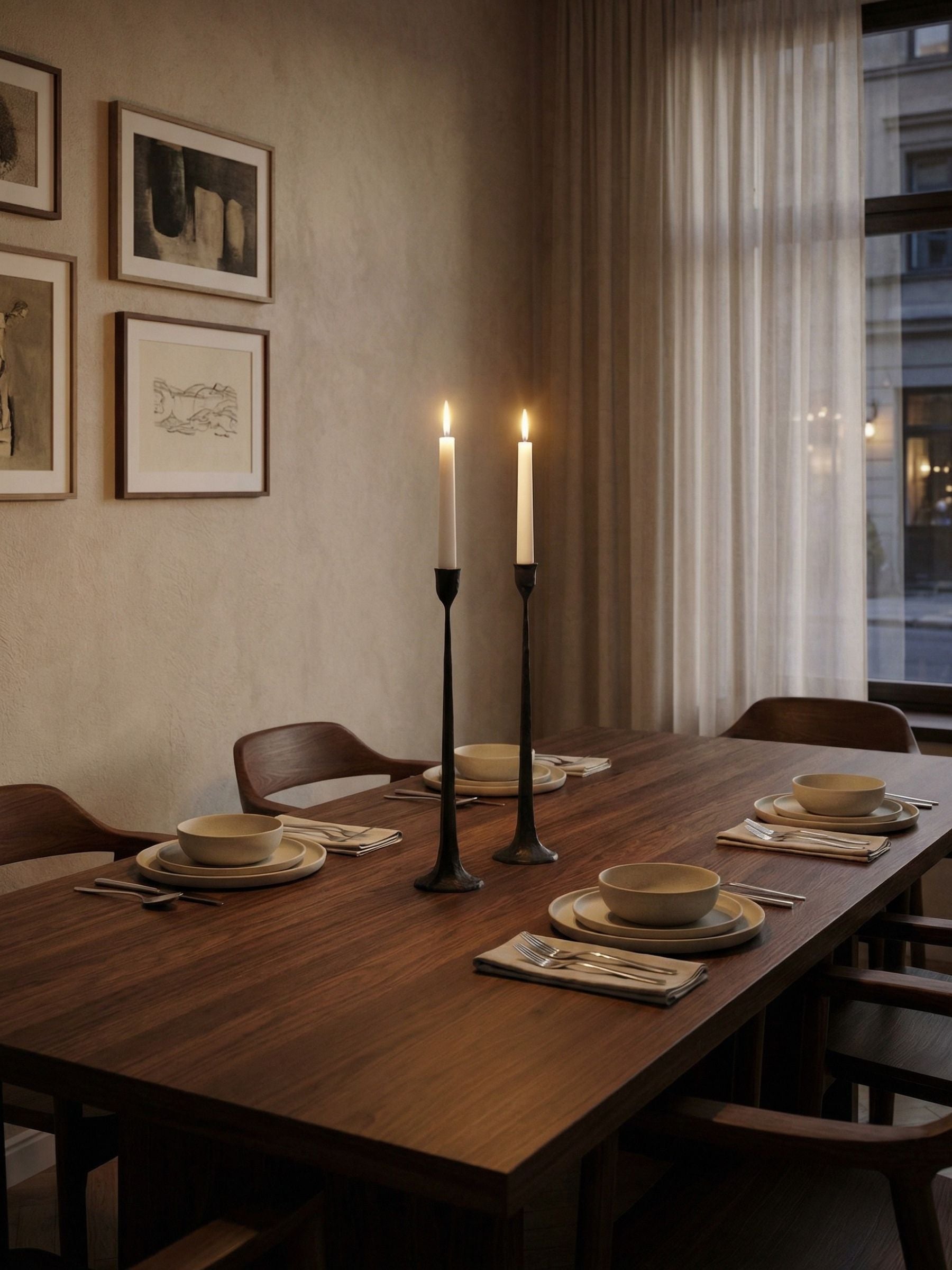 Tegna Modern Tall Candle Stands - Elegant Home Décor for Dining | Souliia