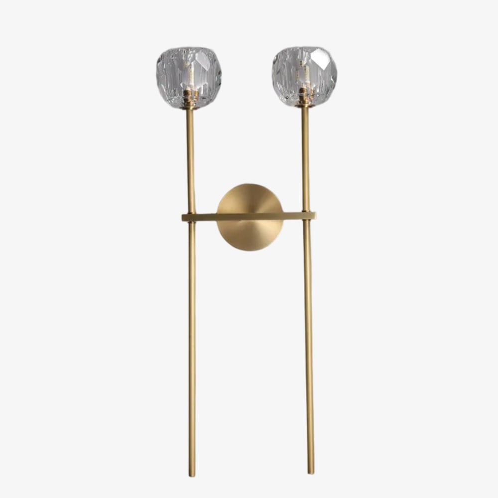 Lustrielle Clear Glass Cylindrical Wall Sconce – Modern Luxury Wall Light for Hallway | Souliia