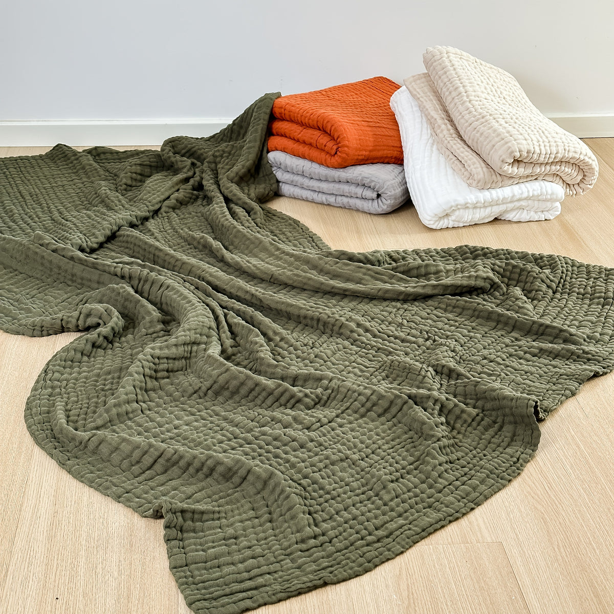 Cloudnest Six-Layer Cotton Gauze Blanket — Lightweight Breathable Weave