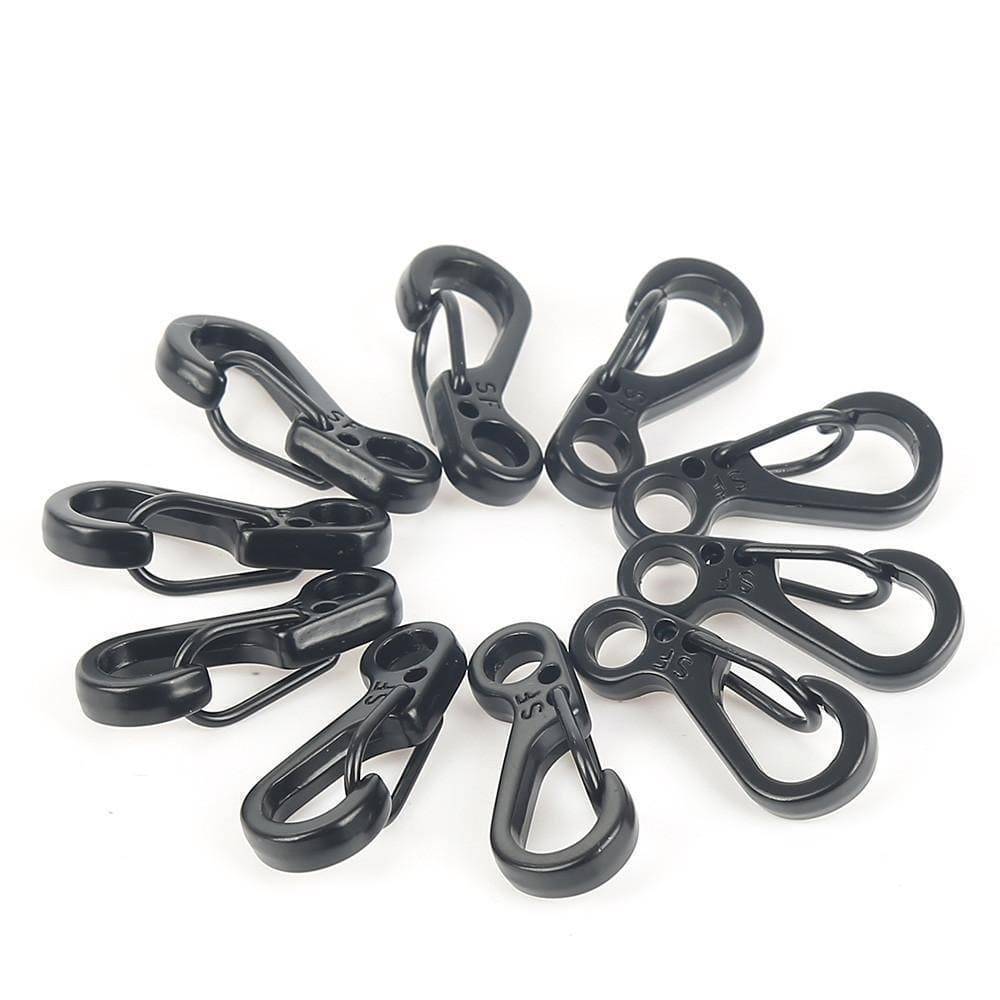 Set of 10 Mini Spring Clasps and Climbing Carabiners for Backpacks - Souliia