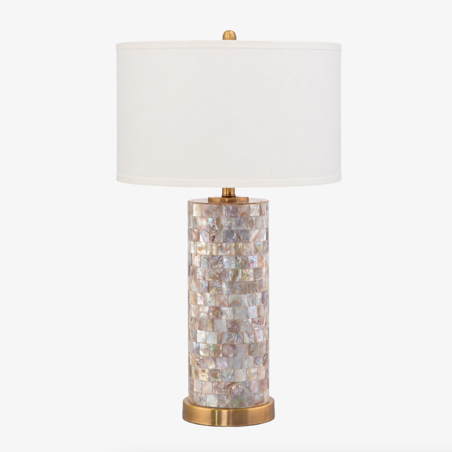 Soft Shade Crafted Table Lamp with Coastal Farmhouse Style for Living Room Decor | Souliia