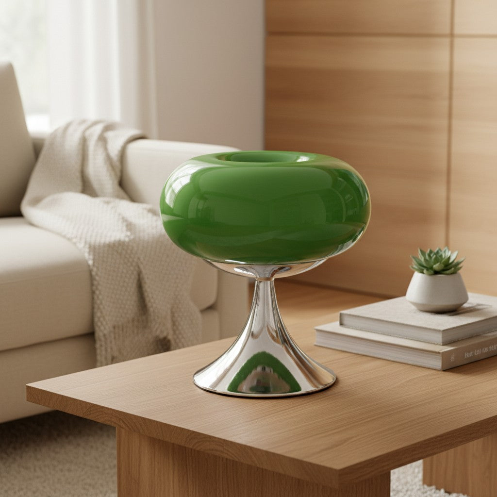 Lampada da tavolo arrotondata Verdoma in stile modern art - Per camera da letto e soggiorno | Souliia