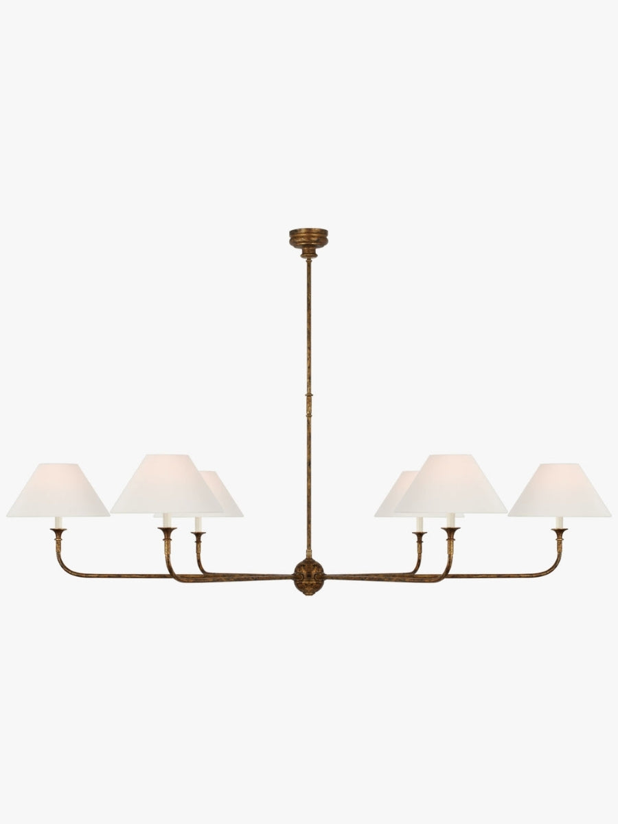 Sleek Chandelier Featuring Layered Linear Silhouette | Souliia