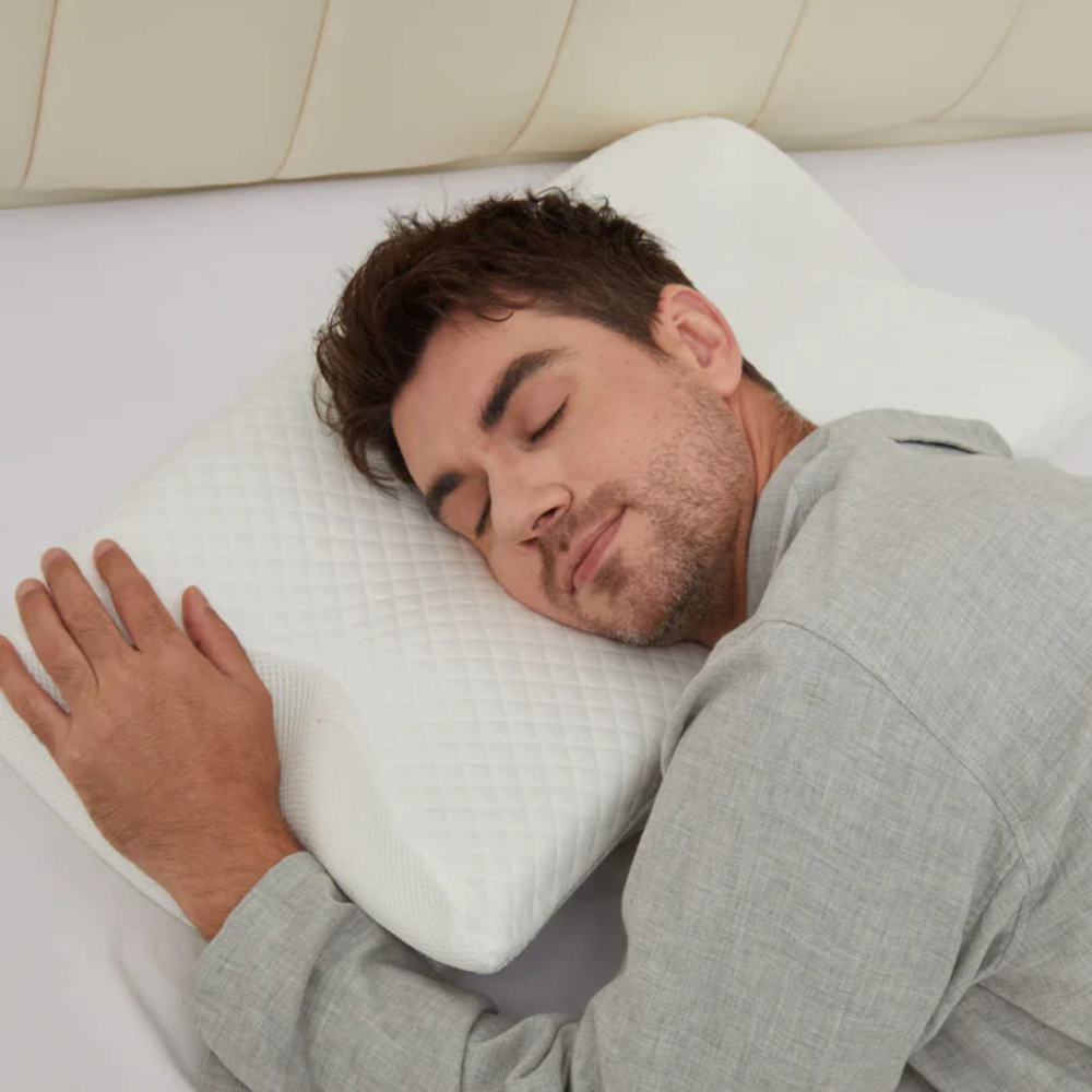 Pillow for Sleep Apnea & Snoring Relief – Ergonomic Memory Foam Anti-Snore Pillow for Better Breathing & Deep Sleep Support