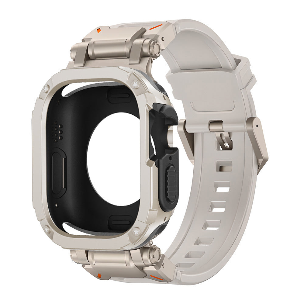 NovaGuard 2-In-1 Apple Watch Slim Case and Fluoro Rubber Strap