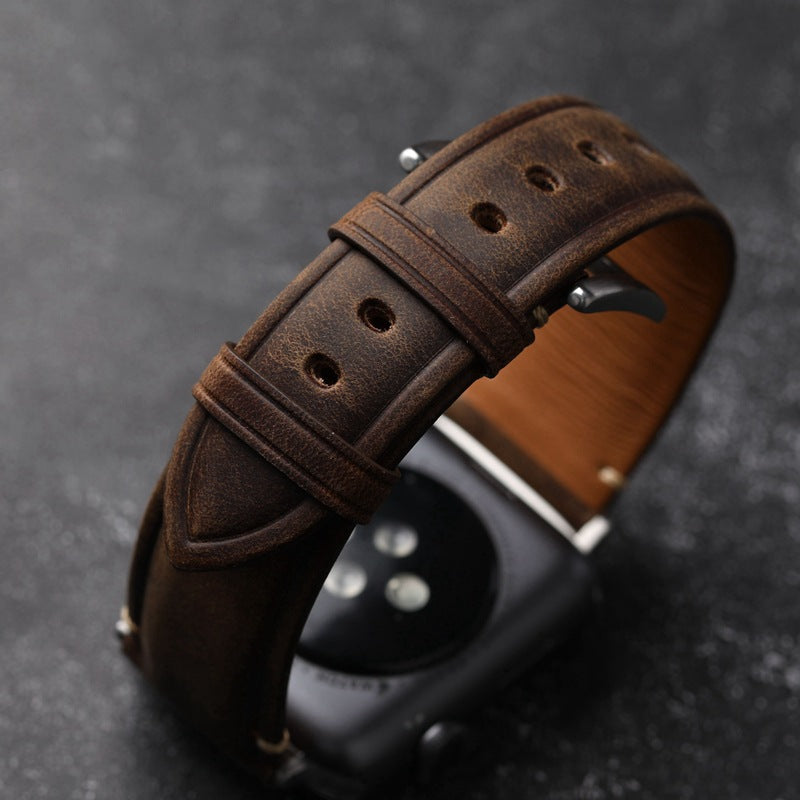 Luna Apple Watch Leather Strap — Handmade in Italy